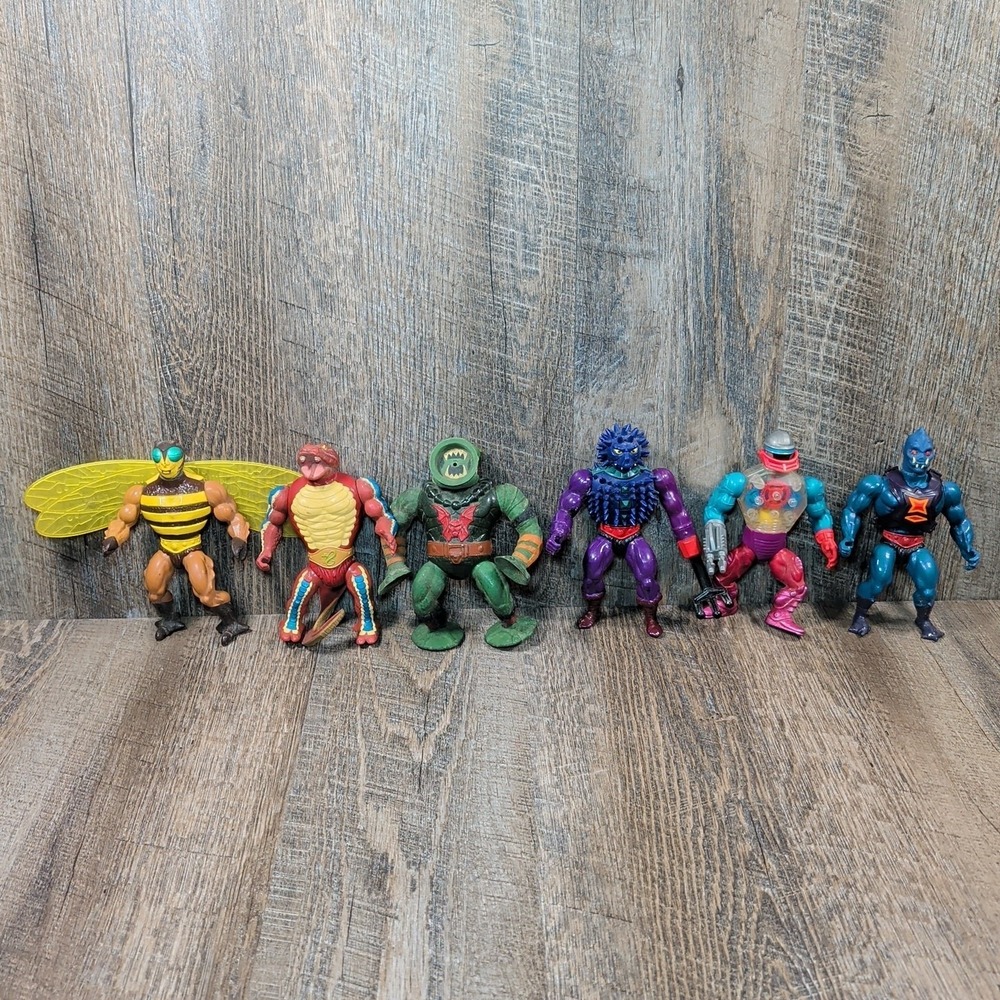 Vintage He-Man Masters of the Universe Action 6 Figure Lot 1980s Mattel